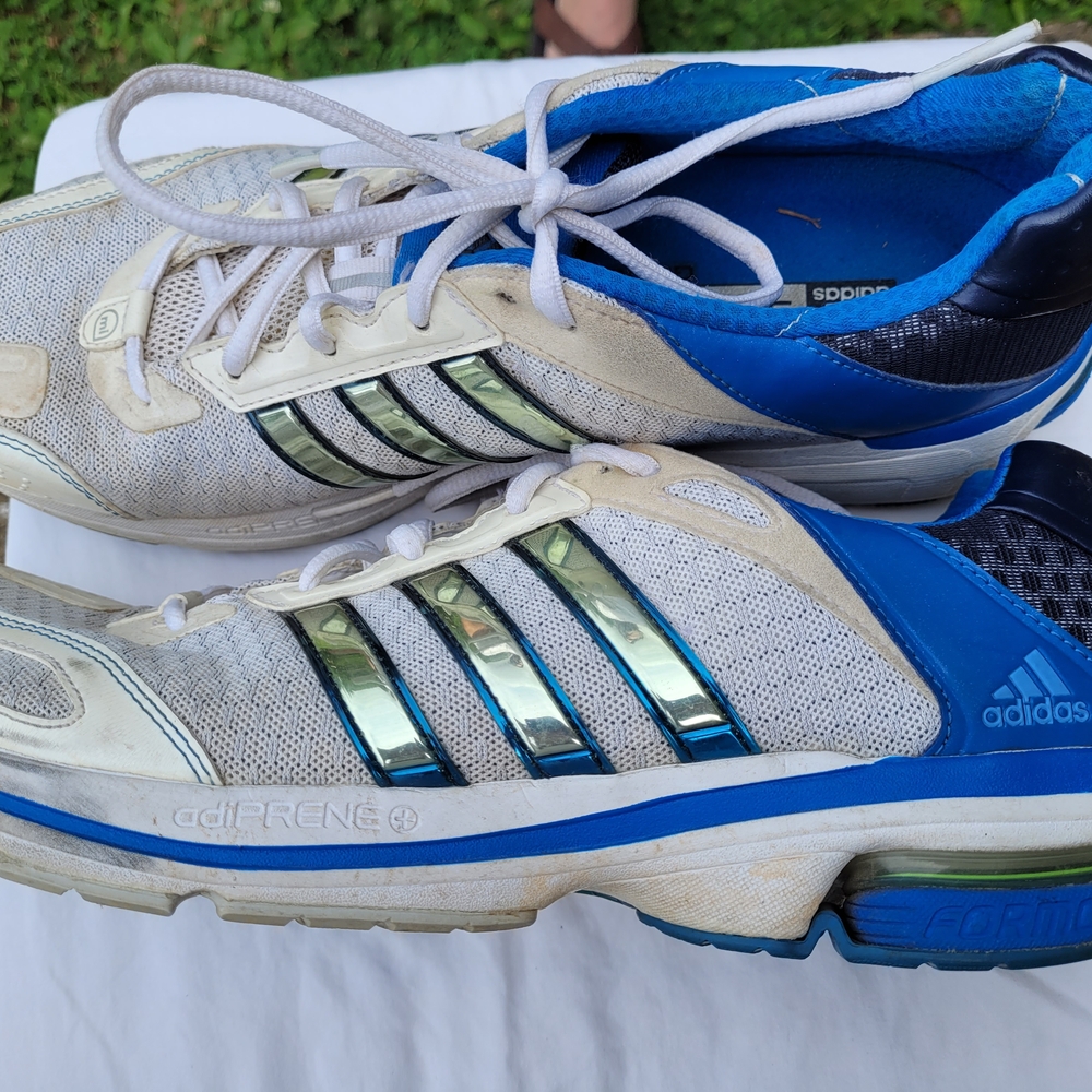 Adidas Supernova Blue and Cream Athletic Sneakers